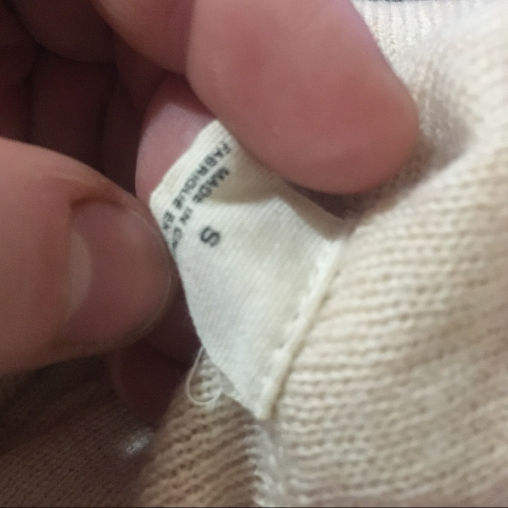 Anthropologie Cream turtleneck wool sweater size s - Picture 7 of 11